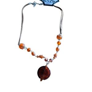 Amber Pendant Necklace